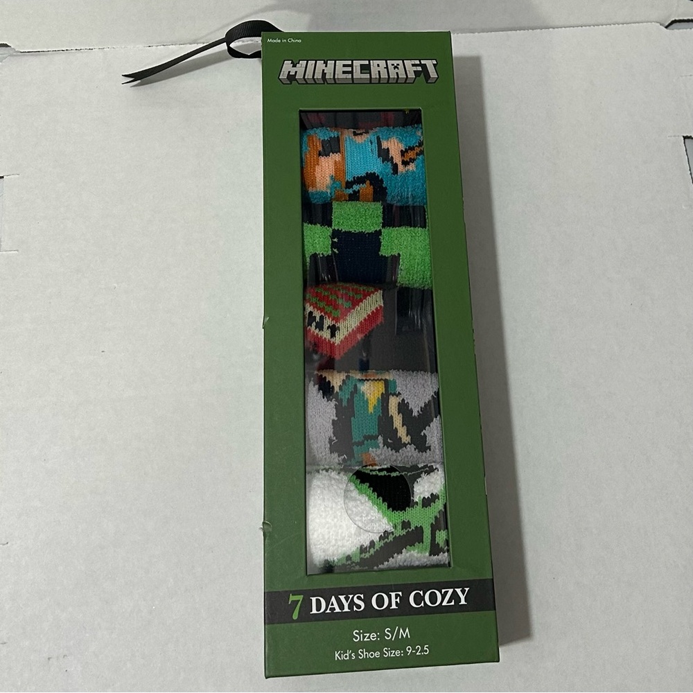 Minecraft 7 Days of Cozy Kids Socks - Multicolor